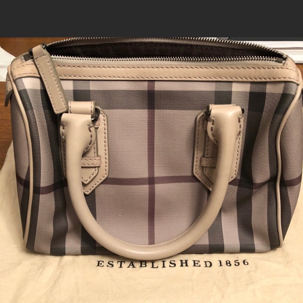 Authentic Burberry checked bag .